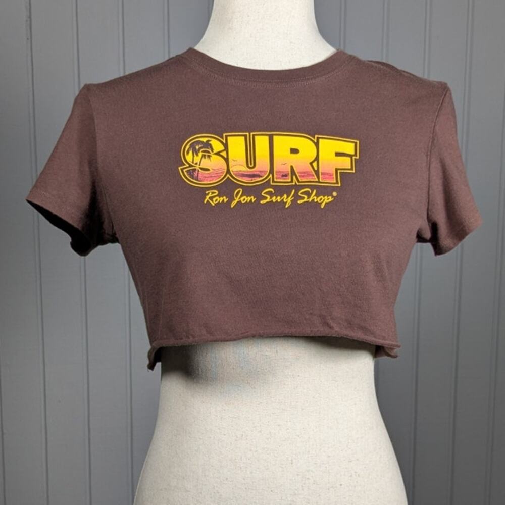 VTG 90s/Y2K Ron Jon Surf Shop Short Sleeve Beach Micro Crop Top T-Shirt Medium